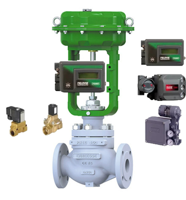 Válvula de control neumático con válvula de solenoide Burkert y posicionador DVC6200 DVC2000 para aplicaciones generales