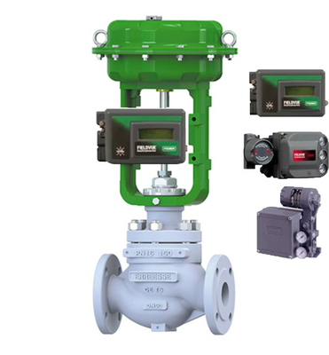 Válvula de control neumático con válvula de solenoide Burkert y posicionador DVC6200 DVC2000 para aplicaciones generales