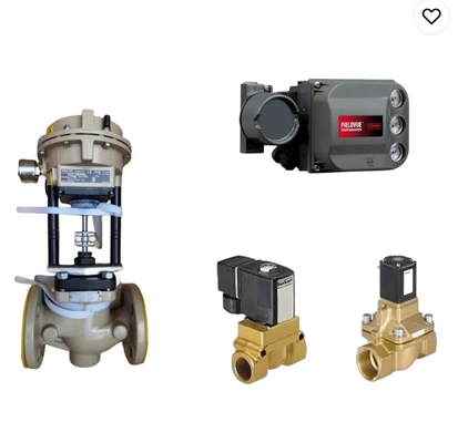 Rango de control del actuador lineal neumático SAMSON con posicionador DVC6200 y válvula de solenoide BURKERT