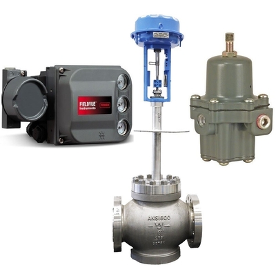 Válvula de control DVC6200 Fisher posicionador 67C válvula reductora de presión y válvula de solenoide ASCO