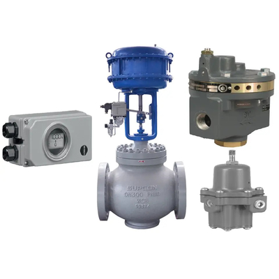 Válvula de control china con posicionador de válvula inteligente SAMSON 3730-1 y válvula de reducción de presión del filtro Fisher 67CFR