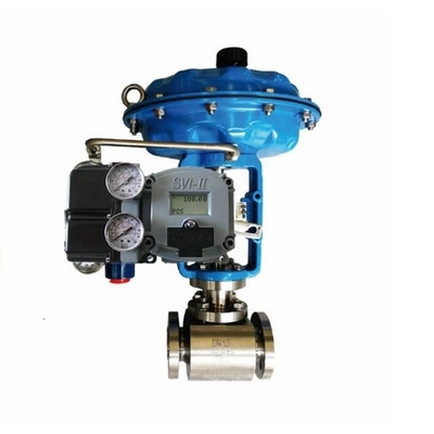 Válvula de control de acero inoxidable utiliza Masoneilan SVI2-21123121 posicionador de válvula y Fisher SR5 regulador sanitario