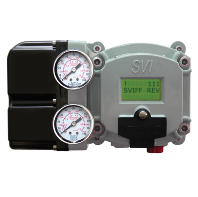 Válvula de control de acero inoxidable utiliza Masoneilan SVI2-21123121 posicionador de válvula y Fisher SR5 regulador sanitario