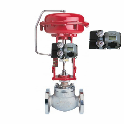 China válvula de control con Masoneilan SVI2-21113121 posicionador de válvula y Emerson Asco L339 válvula de solenoide universal
