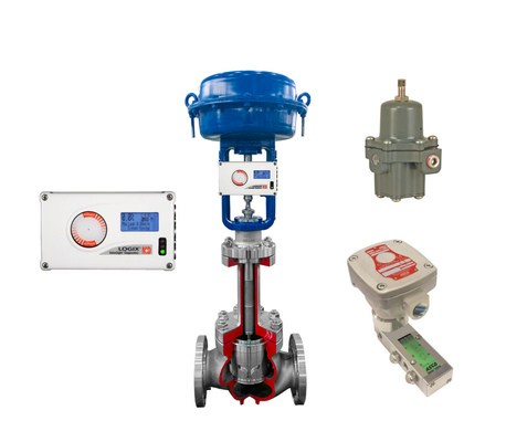 Válvula de control neumático con Flowserve Logix 520MD posicionador para el control de válvulas