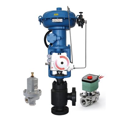 Válvula de control de flujo con Flowserve 3200MD Válvula posicionadora ASCO Válvula solenoide