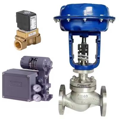 Wuzhong ATS válvula de control neumático con regulador de filtro 67CFR y Fisher DVC2000 válvula posicionador