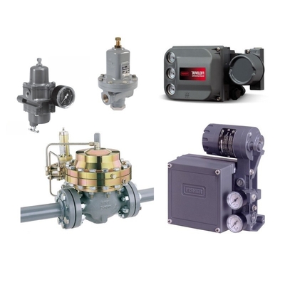 Válvula de control neumático con Fisher 3582/3582i posicionador de válvula electro-pneumática y 4211 posicionador de transmisor proveedor en stock