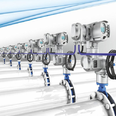 Control de presión/flujo Deslizamiento con actuador eléctrico Auma SA/SQ y caja de cambios de múltiples rotaciones GK/GST/GHT
