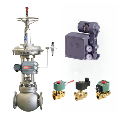 Válvula de control china equipada con el posicionador de válvula inteligente Fisher DVC6200 DVC2000 DVC7k DVC510si y la válvula de solenoide ASCO