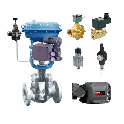 Válvula de control china equipada con Fisher 3582i DVC6200 DVC2000 DVC510si posicionador de válvula inteligente y válvula solenoide ASCO