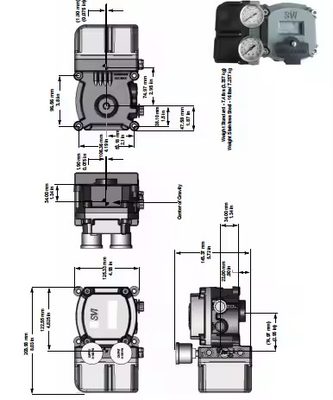 Válvula de control original de Masoneilan Smart Digital SVI II Serie AP con retroalimentación de 4-20mA