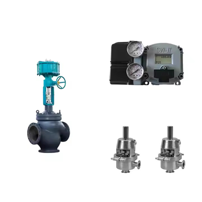 La válvula de control de China (acero inoxidable) utiliza el posicionador de válvulas Masoneilan SVI2-21123121 y el regulador sanitario Fisher SR5