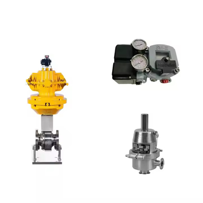 La válvula de control de China (acero inoxidable) utiliza el posicionador de válvulas Masoneilan SVI2-21123121 y el regulador sanitario Fisher SR5