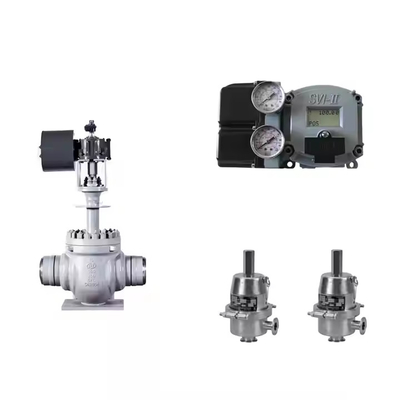 La válvula de control de China (acero inoxidable) utiliza el posicionador de válvulas Masoneilan SVI2-21123121 y el regulador sanitario Fisher SR5