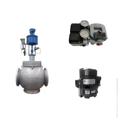 La válvula de control de acero al carbono utiliza el posicionador de válvulas Masoneilan SVI2-21123111 y los convertidores eléctricos Emerson Fisher846