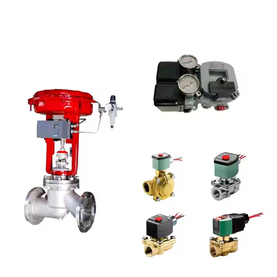 China válvula de control con Masoneilan SVI2-21113121 posicionador de válvula y Emerson Asco L339 serie de válvulas de solenoide universal