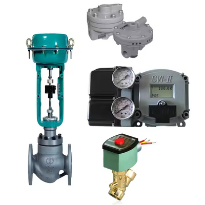 Válvula de control china con Masoneilan SVI2 SVI II posicionador de válvula digital con refuerzo B200/B400 con válvula de solenoide Asco