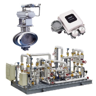 Control de presión / flujo de la patinación KOSO 710E/720E válvula mariposa y 6500RA actuador neumático y EPB811 conjunto de posicionador de válvula