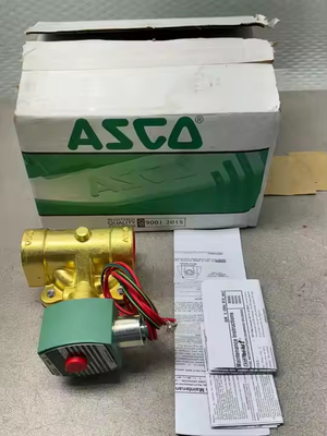 ASCO 3/8 2/2 posicionador de vía válvula de solenoide de latón y cuerpo de acero inoxidable