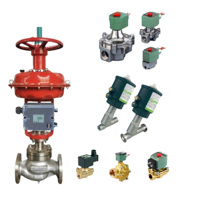 Actuadores de múltiples vueltas SA y SAR por AUMA con posicionadores de válvulas neumáticos SAMSON 3725 HART y válvulas solenoides ASCO en stock