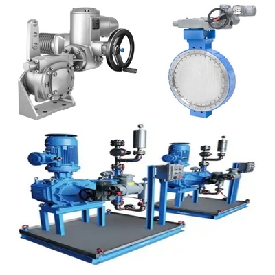 Control de presión / flujo skid Samson LTR 43 Las válvulas de mariposa y los actuadores eléctricos Auma y las cajas de dientes