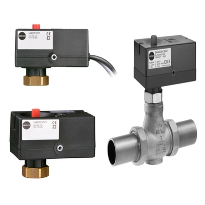 Las válvulas eléctricas Samson 3222, junto con los actuadores eléctricos Samson 5857, 5757, 5724 y 5725, forman un conjunto completo.