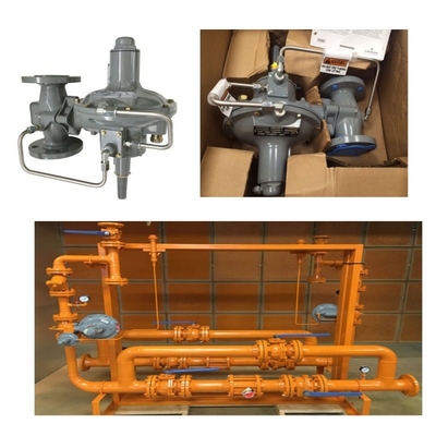Regulador de presión/control de flujo Skid Emerson Fisher 299H/299HV/299HR/299HVR y conjunto de manómetro Wicka