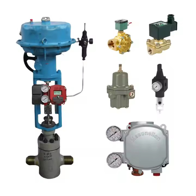 Válvula de guía superior de ángulo recto con posicionador de válvulas Masoneilan SVI2 y regulador 78-40 adecuado para energía eléctrica