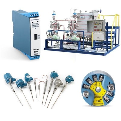 Deslizamiento montado con Rosemount 214C sensor de temperatura y EMERSON 148 248 644 648 Transmisor 114C Thermowell