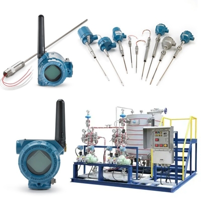 Deslizamiento montado con Rosemount 214C sensor de temperatura y EMERSON 148 248 644 648 Transmisor 114C Thermowell