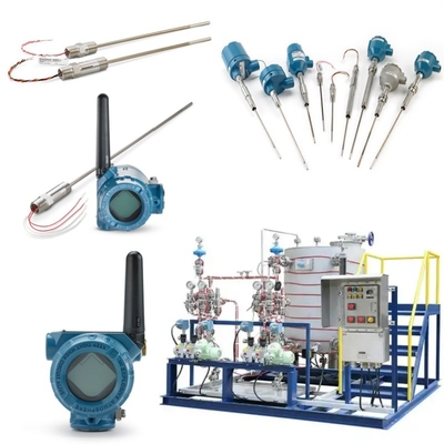 Deslizamiento montado con Rosemount 214C sensor de temperatura y EMERSON 148 248 644 648 Transmisor 114C Thermowell