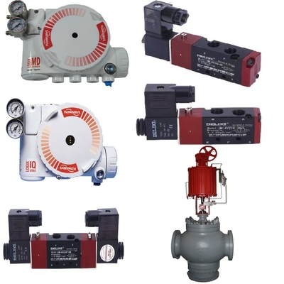 Controlador de válvula de flujo Logix 3200MD posicionador, equipado con actuador neumático y válvula de solenoide DELIXE