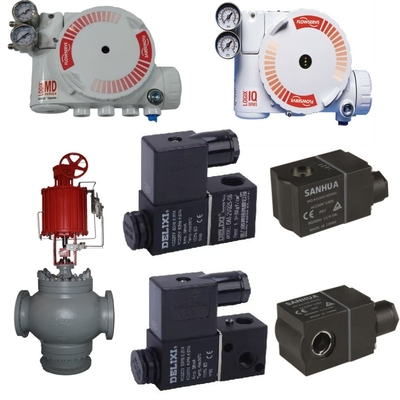 Controlador de válvula de flujo Logix 3200MD posicionador, equipado con actuador neumático y válvula de solenoide DELIXE