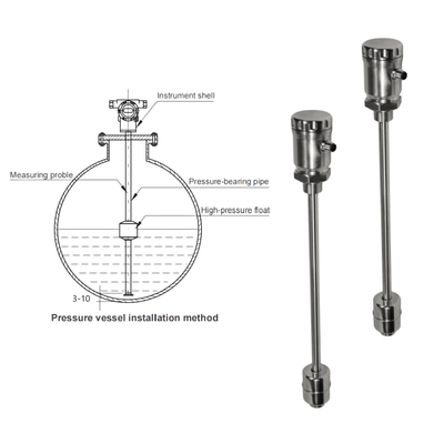 Transmisor de nivel de acero inoxidable FeeJoy FJM-L Transmisor de nivel magnetostrictivo para tanques de almacenamiento