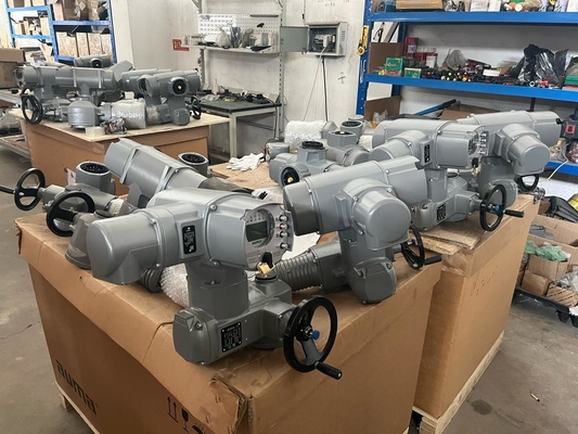 Materiales del cuerpo de acero al carbono Actuador de válvulas eléctricas SA07.2 SA07.6 SA14.2 SA10.2 SA16.2 Con controlador AM Y caja de cambios GST con válvula de bola china
