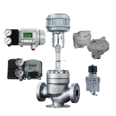 Válvula de guía superior de ángulo recto con posicionador de válvulas Masoneilan SVI2 y regulador 78-40 adecuado para energía eléctrica
