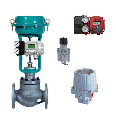 Válvula de guía superior de ángulo recto con posicionador de válvulas Masoneilan SVI2 y regulador 78-40 adecuado para energía eléctrica