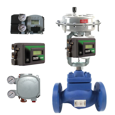 Las válvulas de control neumático Spiraxsarco famosas con Fisher DVC2000 MAsoneilan SVI1000/SVI2 para conexión de montaje de tuberías o paredes de aleación / acero