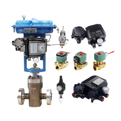Válvula de reducción de presión del filtro Fisher 67CFSR Rotor YT 1000 Válvulas electro-pneumáticas Controlador de control de procesos Posicionador de válvula