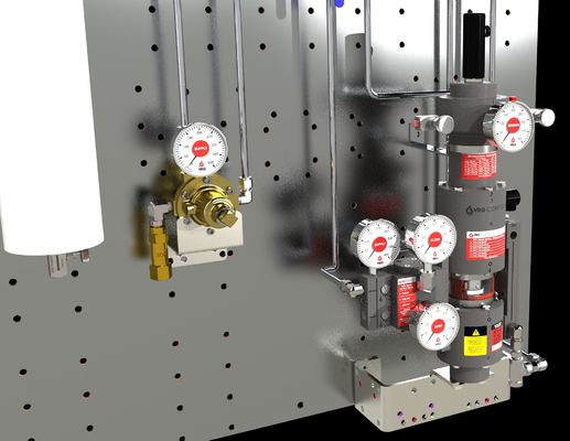 VRG Actuador de válvula de control neumático RCVC3000 Controlador de válvula de círculo rojo Válvulas de control rotativas neumáticas de alta presión