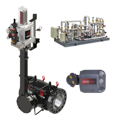 VRG Paquetes de válvulas de control giratorias de válvulas modulares personalizadas de posicionamiento de gas Controladores piloto para la industria de control de gas natural