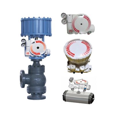 Válvulas de control de ángulo de agua gris chinas con posicionador digital neumático Logix 3200 MD de Flowserver USA