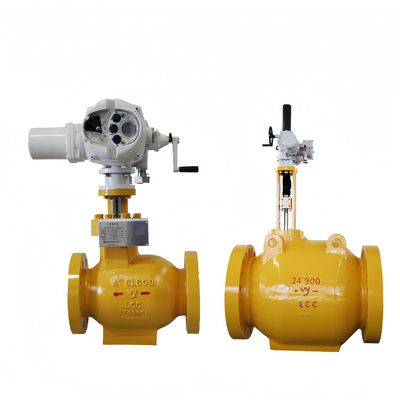 Válvula de flujo axial eléctrica de acero inoxidable personalizada, válvula de control eléctrica industrial