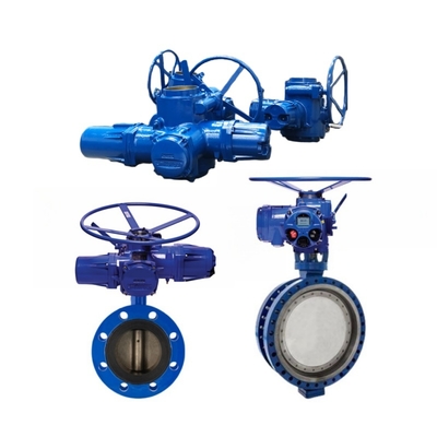 Tratamiento de agua de GNL Actuador eléctrico inteligente Industrial válvula de mariposa eléctrica triple excéntrica