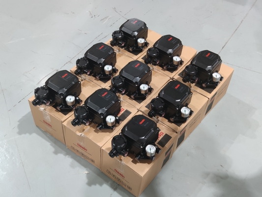Válvulas neumáticas de bola con el posicionador inteligente inteligente de la serie TS800/TS805 de Tissin original de Corea y el regulador de filtros SMC AW20