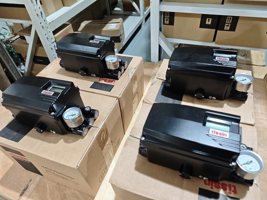 Válvulas neumáticas de bola con el posicionador inteligente inteligente de la serie TS800/TS805 de Tissin original de Corea y el regulador de filtros SMC AW20
