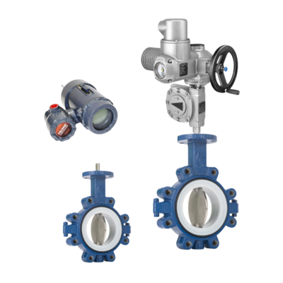Proveedor del Controlador de Nivel Digital Fisher FIELDVUE DLC3010, Controlador de Nivel y Actuador Eléctrico AUMA y Válvula de Mariposa Keystone Serie F990