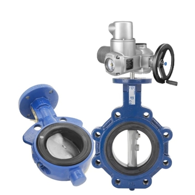 Válvula de mariposa neumática nueva con brida DN25-DN300 serie Keystone F990 y actuador eléctrico AUMA
