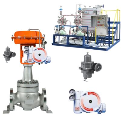 Válvula de control neumática y regulador Fisher de stock nuevo y posicionador de válvula FLOWSERVE 3200MD 520MD 3800MD